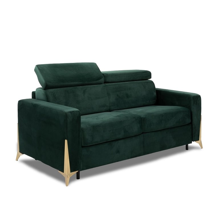 Produit similaire: Canapé express ODACIO convertible 160cm sommier lattes matelas épaisseur 16cm pieds dorés