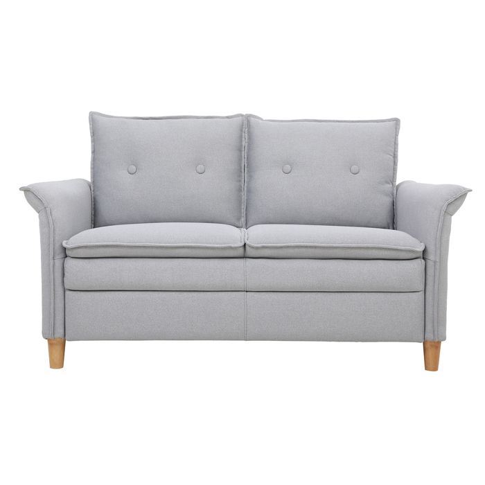 Produit similaire: Canapé scandinave 2 places en tissu gris clair et bois clair CLIFF