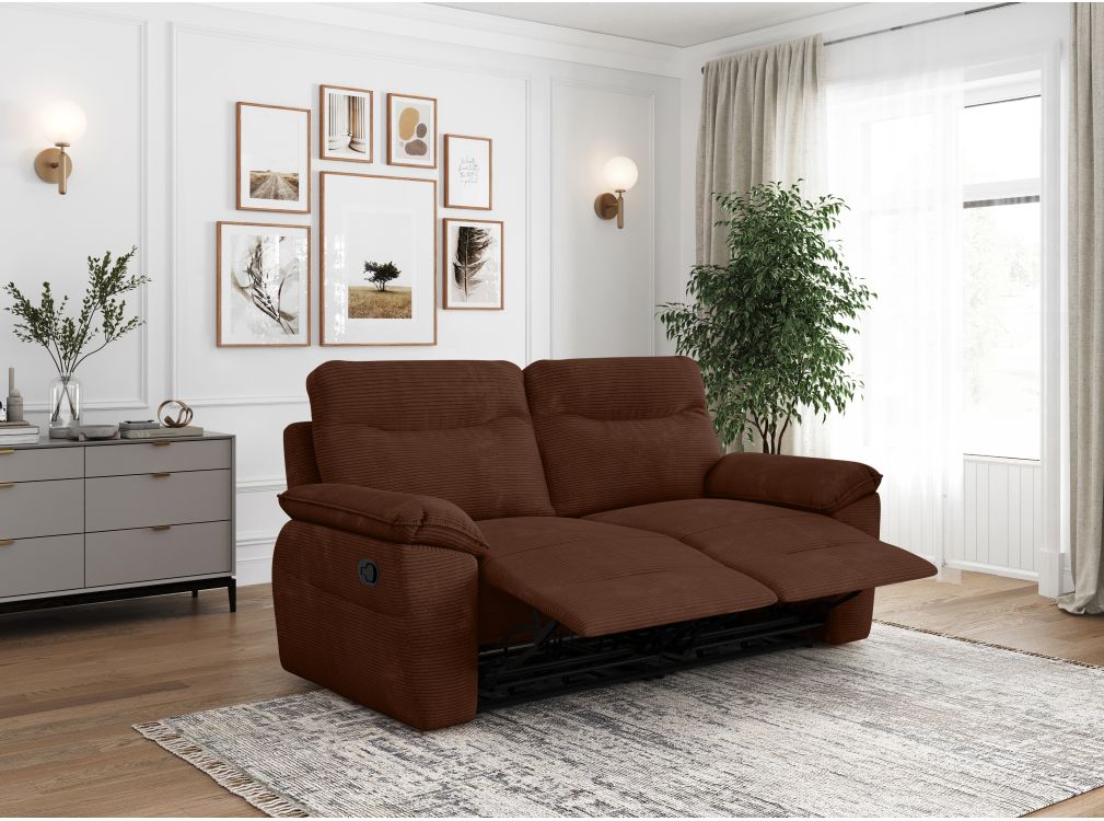 Produit similaire: Canapé de relaxation manuel ROSS 3 places en velours côtelé