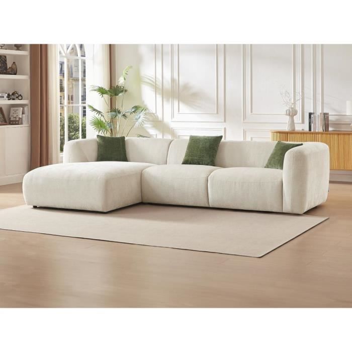 Produit similaire: Canapé d'angle gauche en tissu beige TANCAVO