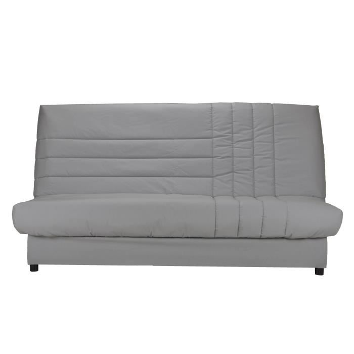 Produit similaire: COMFORT BULTEX Banquette clic-clac 3 places - Tissu gris - Made in France - L 192 x P 95 cm - BEIJA