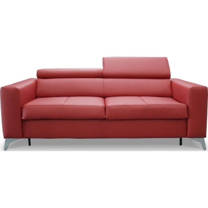 Produit similaire: Canapé 3 places convertible en cuir italien de luxe MOVIDA, rouge foncé.