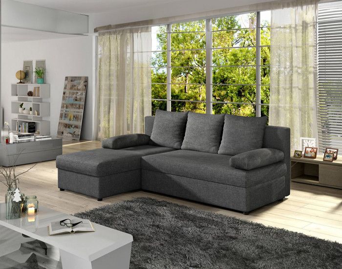 Produit similaire: Numancia - canapé d'angle réversible 4 places - convertible avec coffre - en tissu - Gris foncé