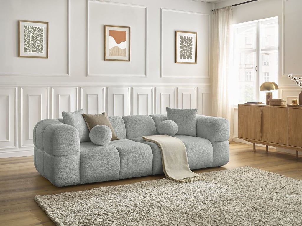 Produit similaire: Canapé droit fixe 3 places CRISTINA gris clair BOBOCHIC