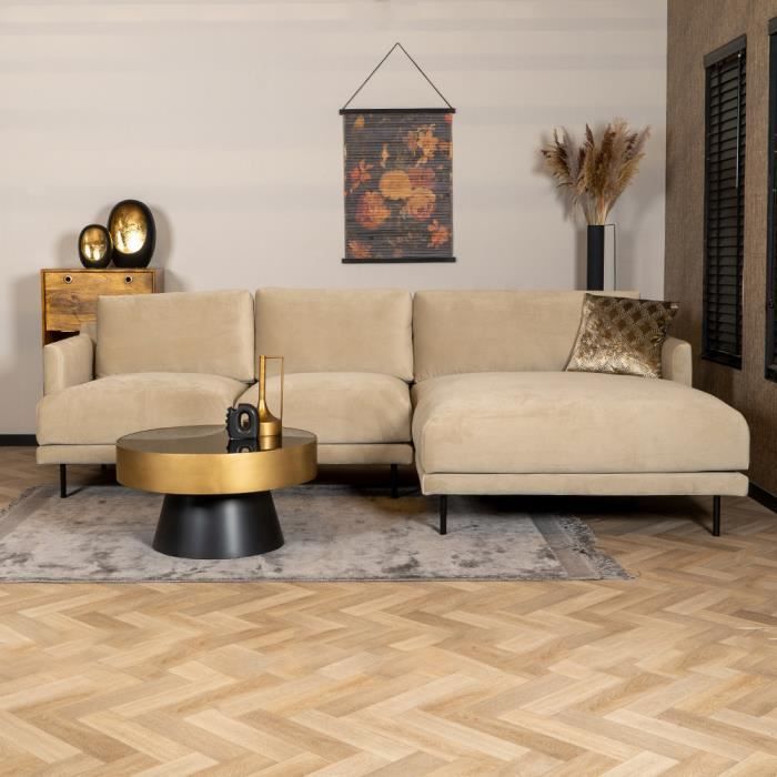 Produit similaire: Canapé d'angle droit en velours Denver beige - Livin24 - Elégance - Chic - 295 cm - 4 places - Moelleux - Fixe