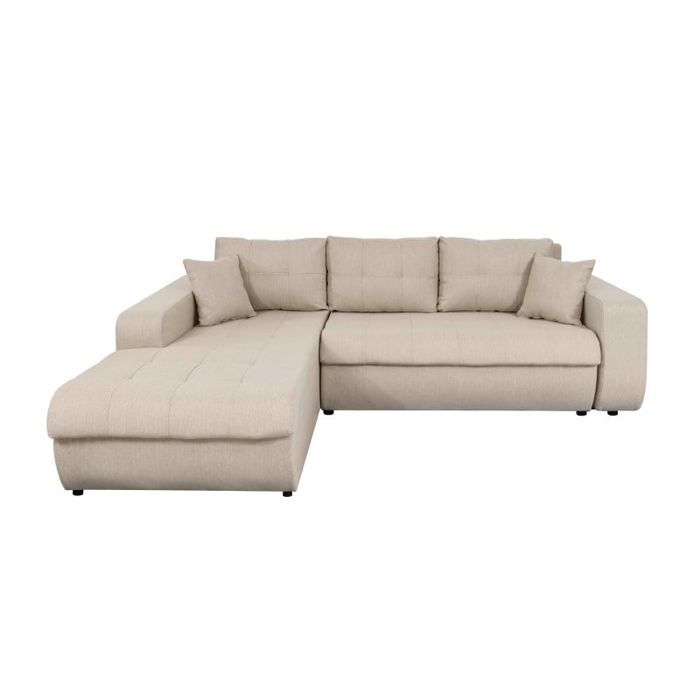 Produit similaire: Canapé d'Angle Gauche 4 places SUZIE Convertible en Tissu - Beige - L246 x 188 x 80cm - LOUNGITUDE
