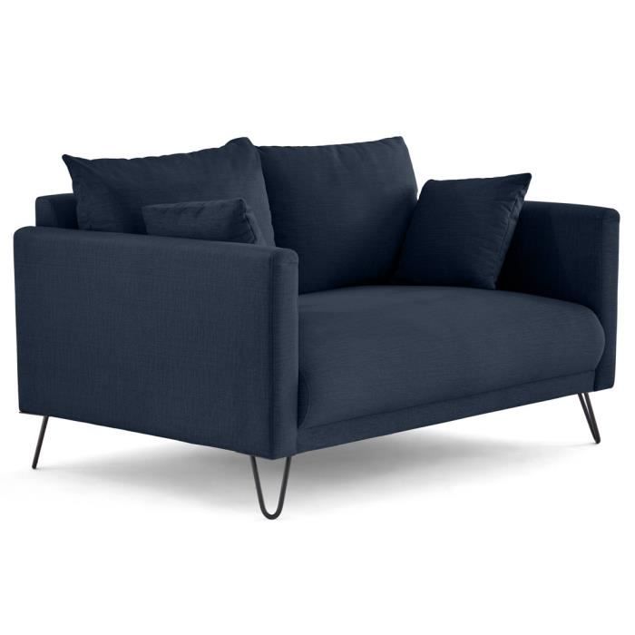 Produit similaire: Ostrava - canapé droit 2 places en velours pieds épingles - Bleu