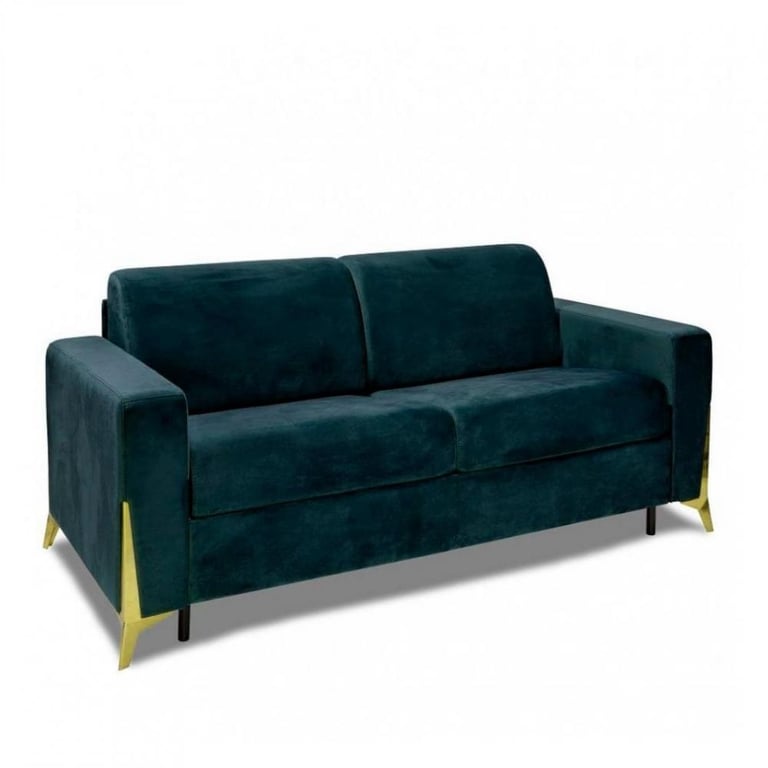 Produit similaire: Canapé convertible express 120 ONTARIO  sommier lattes matelas 20 cm velours Velluto bleu pétrole