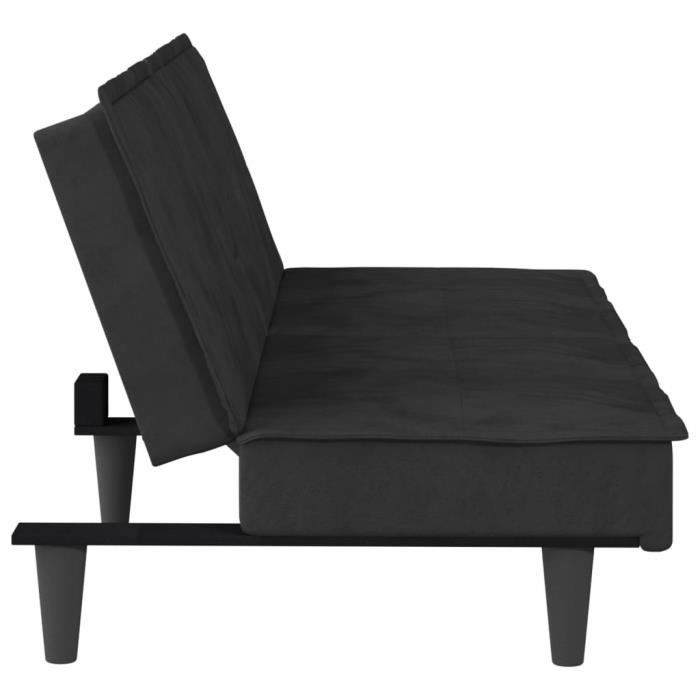 Produit similaire: Canapés - Canapé-lit avec porte-gobelets noir velours - Shipenophy - M2436