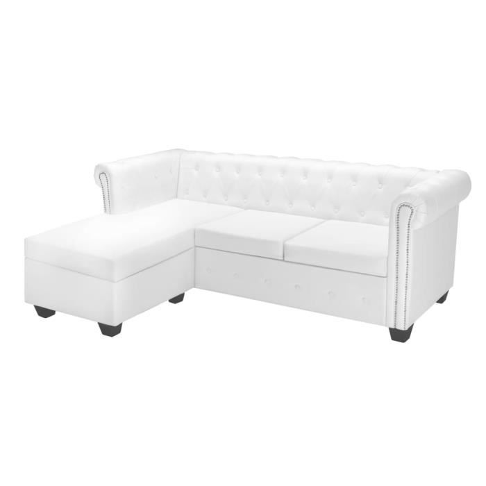 Produit similaire: Canapé Chesterfield en forme de L Cuir synthétique Blanc 245537