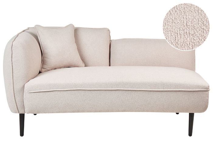 Produit similaire: Méridienne d'angle à gauche en tissu bouclé beige clair CHEVANNES