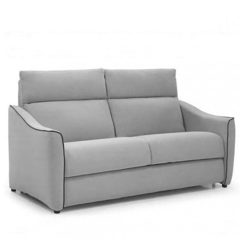 Produit similaire: Canapé convertible EXPRESS 140 cm FELICIA matelas 14 cm tissu gris passepoil anthracite