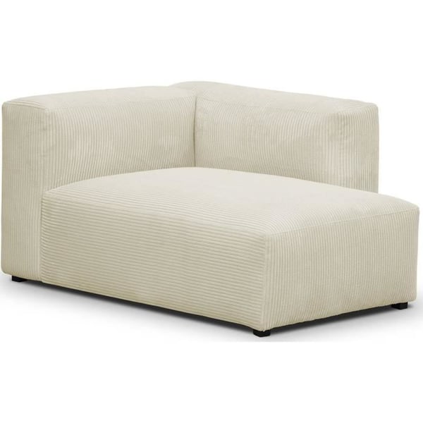 Méridienne d'angle à droite modulable - HOMIFAB - Modulo - Tissu - Beige - Ferme - 1 place