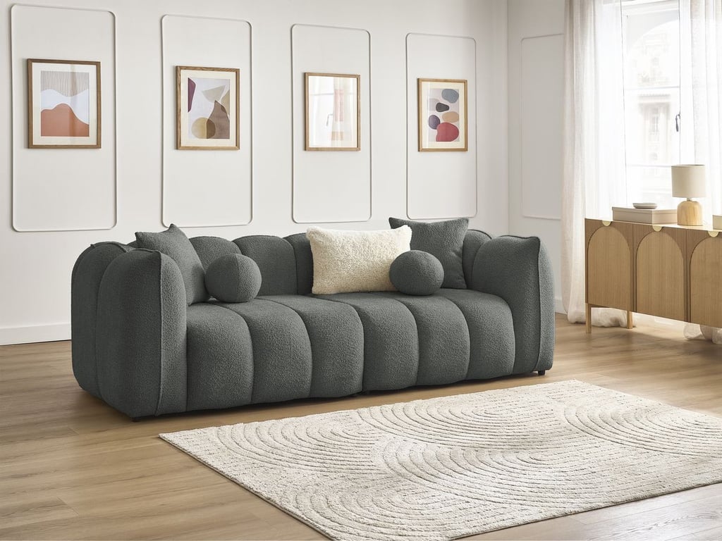 Produit similaire: Canapé droit fixe 3 places DENVER gris foncé BOBOCHIC