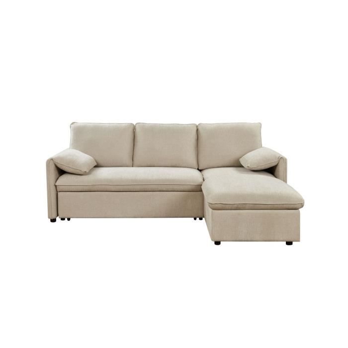 Produit similaire: Canapé d'angle réversible 3 places MARTIN convertible en tissu - Beige - L233 x P159 x H96cm - LOUNGITUDE