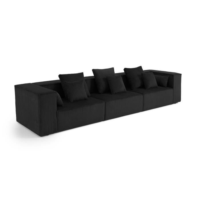 Produit similaire: Colombine - canapé modulable droit - 3 places - en velours côtelé - Noir