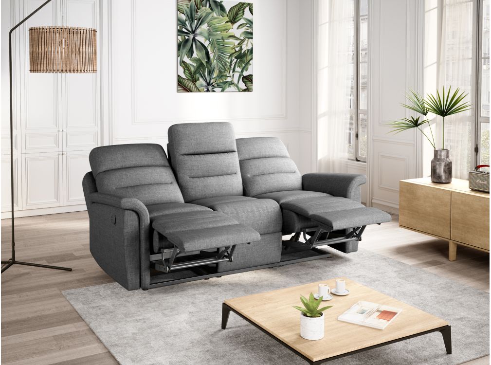 Produit similaire: RELAXXO - Ensemble canapés relax manuels LÉON 3 + 2 places en tissu