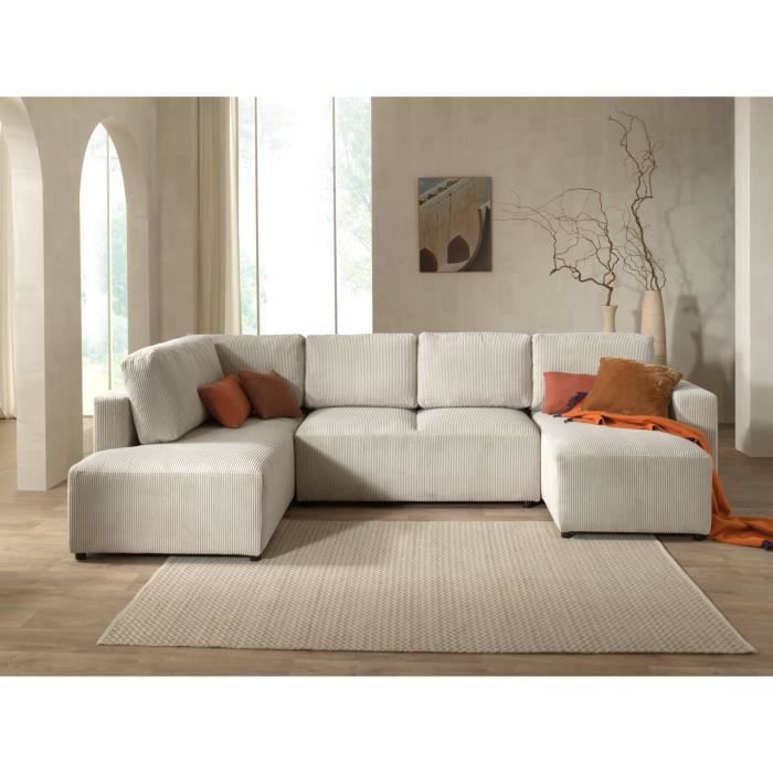 Produit similaire: Livy - canapé panoramique convertible - avec coffre - en velours côtelé - 7 places - gauche