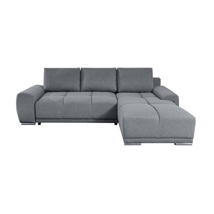 Produit similaire: Canapé d'angle droit 4 places convertible CASSANDRA avec coffre en tissu - Gris - L270 x P181 x H89cm - LOUNGITUDE