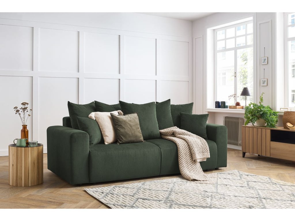 Produit similaire: Canapé droit fixe 3 places ENVY velours côtelé vert BOBOCHIC