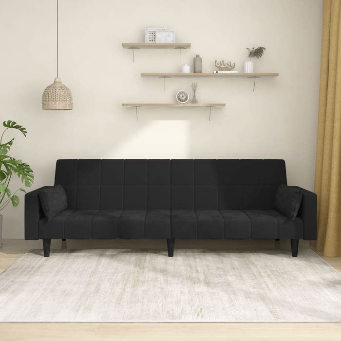 Produit similaire: Canapé-lit à 2 places avec deux oreillers Noir Velours 375850