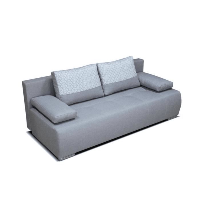 Produit similaire: Canapé en lit convertible avec coffre de rangement - en tissu - salon & séjour - 196x98x85 cm - MALIS - Gris (Sawana 21 + Evo 32)