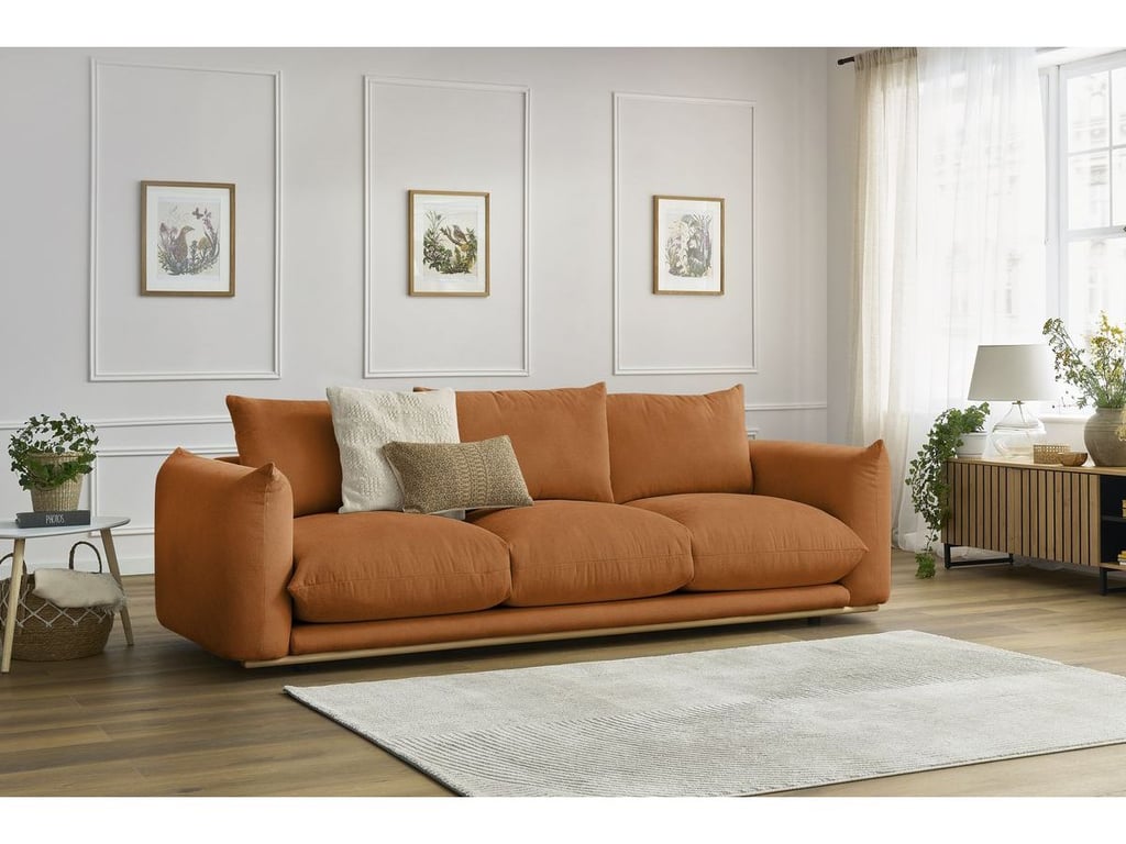 Produit similaire: Canapé droit fixe 3 places ERNEST orange BOBOCHIC