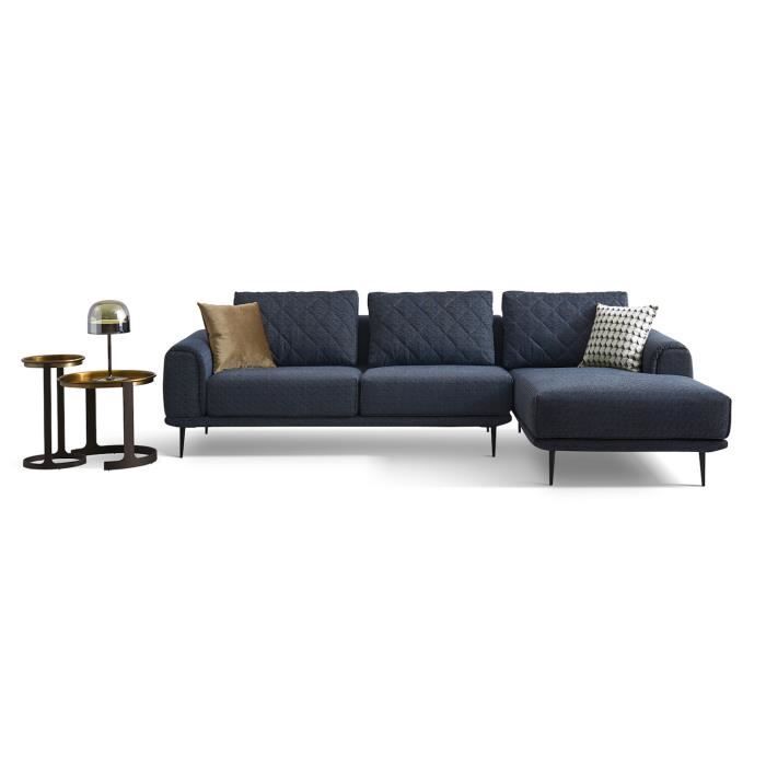 Produit similaire: Canapé d'angle - LA MAISON DU CANAPÉ - Chantel - Tissu - 5 places - Bleu foncé - Design contemporain