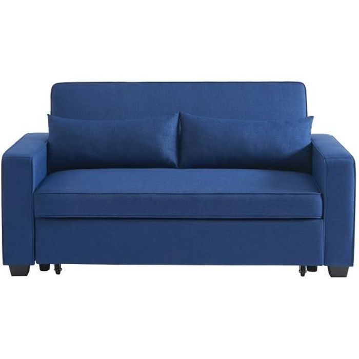 Produit similaire: Canapé droit LENA convertible tissu bleu 3 places