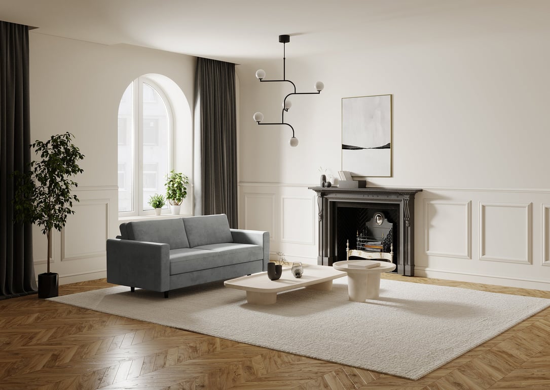 Produit similaire: hailie - Canapé velours Gris