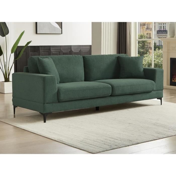 Produit similaire: Canapé 3 places en tissu texturé vert JAMOLO