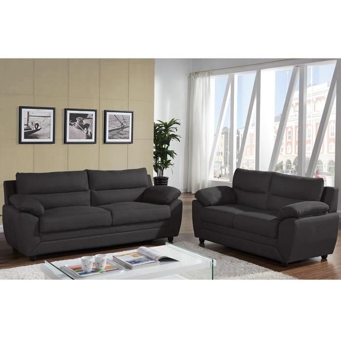 Produit similaire: Canapé fixe en tissu MANOA - VENTE-UNIQUE - 3+2 places - Anthracite - Design élégant et grand confort