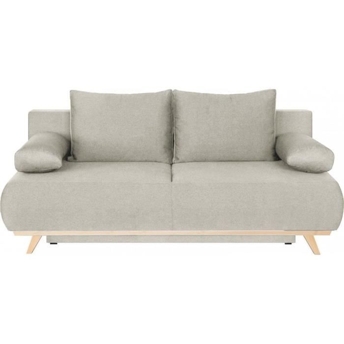 Produit similaire: Canapé convertible 3 places avec coffre de rangement en tissu beige - Laria New