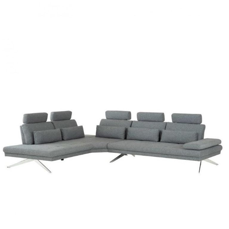 Produit similaire: Canapé grand'angle FERNIE double profondeur retour gauche têtières tissu gris 305 x 240 cm