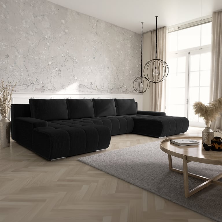 Produit similaire: jonas - Canapé convertible velours côtelé Noir