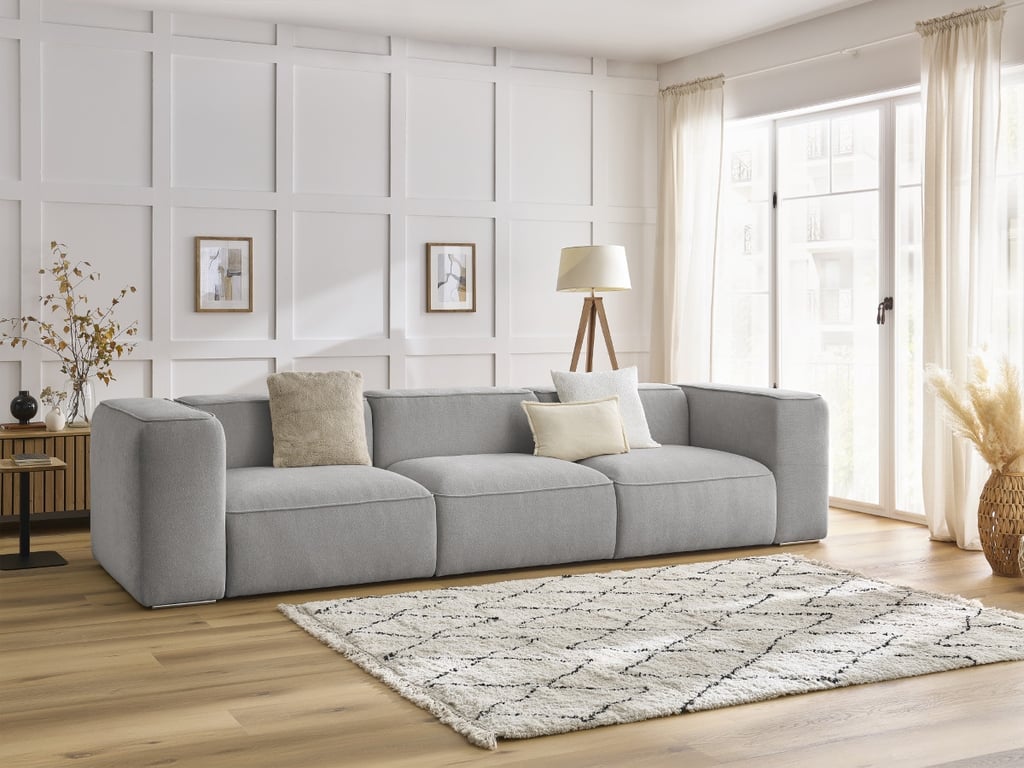 Produit similaire: Canapé droit fixe 3 places ZEPHYR gris clair BOBOCHIC