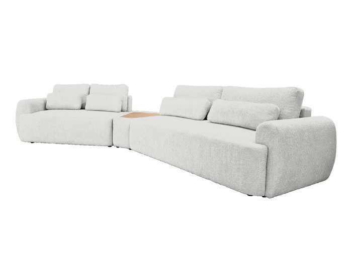 Produit similaire: Mahina - canapé d'angle gauche - 5 places avec bout de canapé - convertible avec coffre - en tissu bouclette - Gris clair