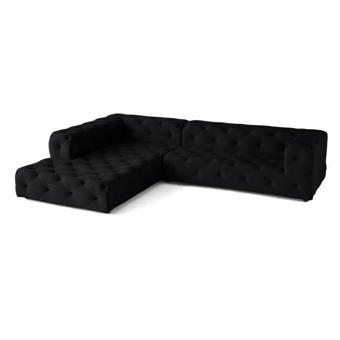 Produit similaire: Gallata - canapé Chesterfield d'angle gauche - 5 places - en velours - Noir