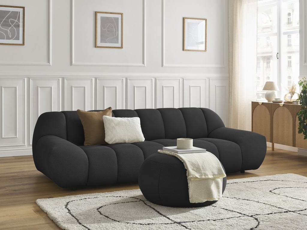 Produit similaire: Hayden canapé droit fixe 3 places tissu mesh grand noir