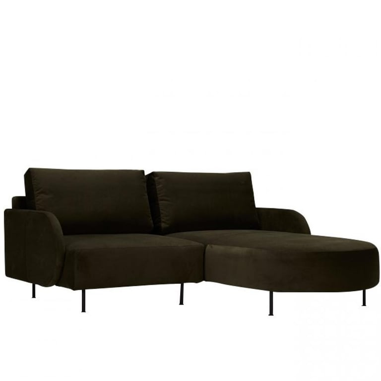 Produit similaire: Canapé d'angle droit ALFA ROUND 1 place chaise longue droite pieds métal noir