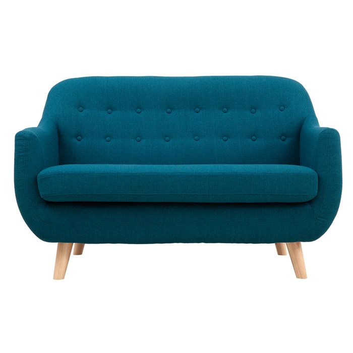 Produit similaire: Canapé scandinave déhoussable 2 places en tissu bleu canard et bois clair YNOK