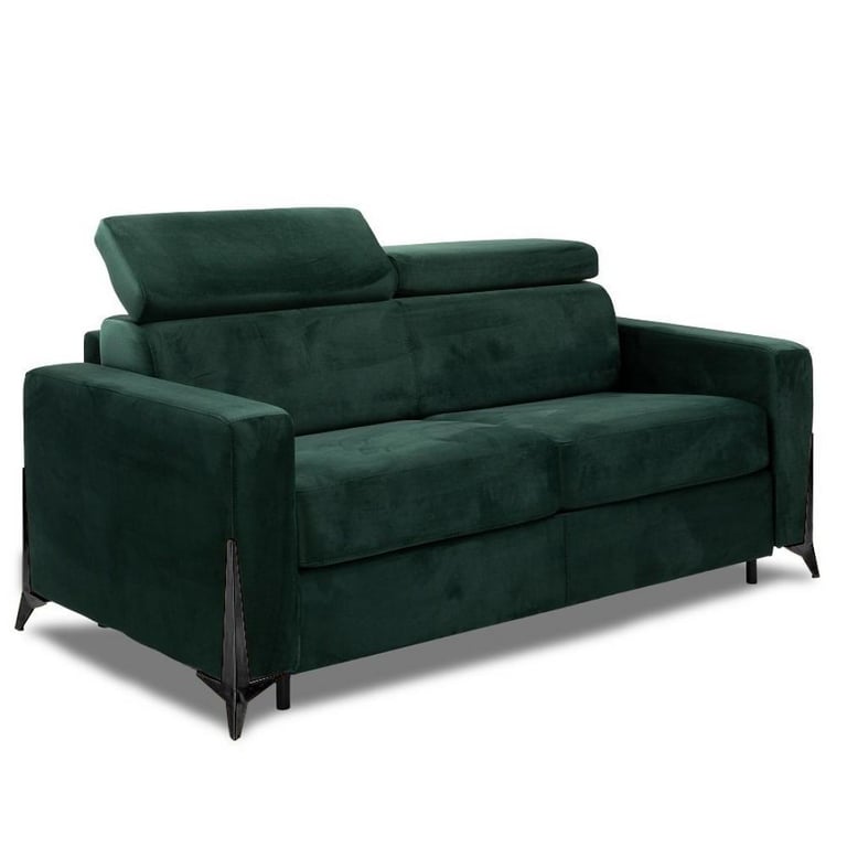 Produit similaire: Canapé express BOULOGNE convertible 120 cm têtières réglables matelas 16cm pieds métal noir