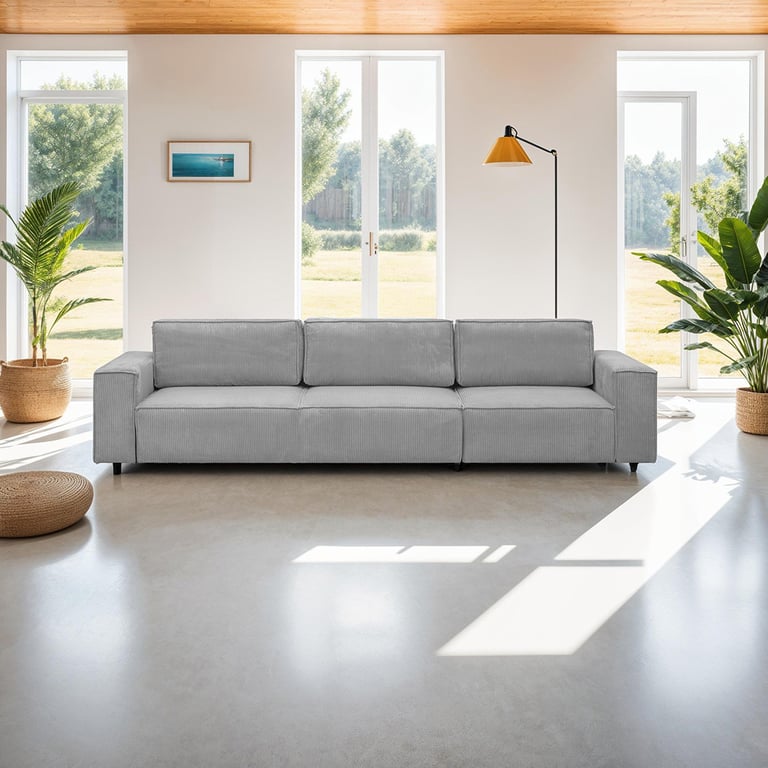 Produit similaire: harpert - Canapé convertible velours côtelé Gris