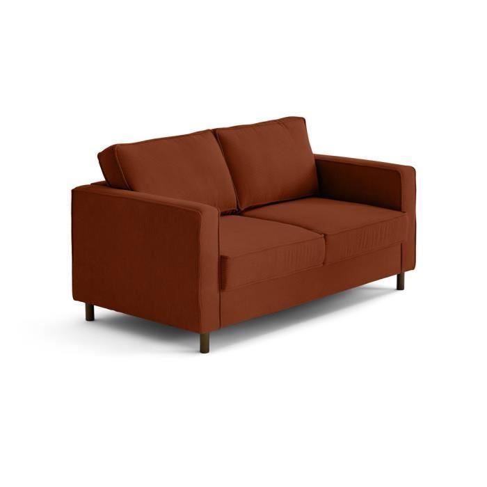 Produit similaire: Jake - canapé 2 places en velours côtelé - pieds bois foncé - Rouille
