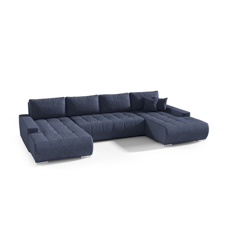 Canapé en u 5 places bleu marine