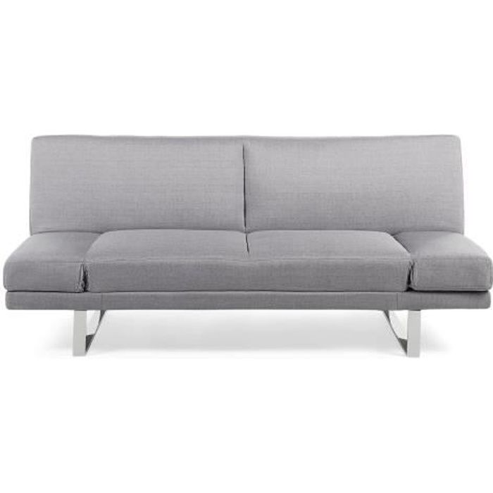 Produit similaire: Canapé convertible 2 places en tissu gris clair YORK - BELIANI - Style contemporain - Design - Confort moelleux
