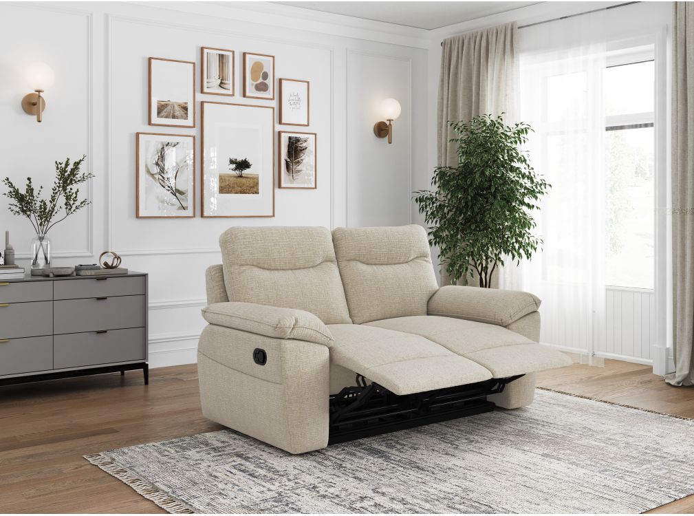 Produit similaire: Canapé de relaxation manuel ROSS 2 places en tissu texturé 3D
