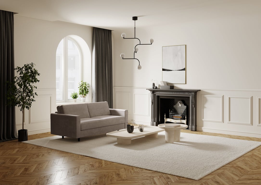 Produit similaire: hailie - Canapé velours beige