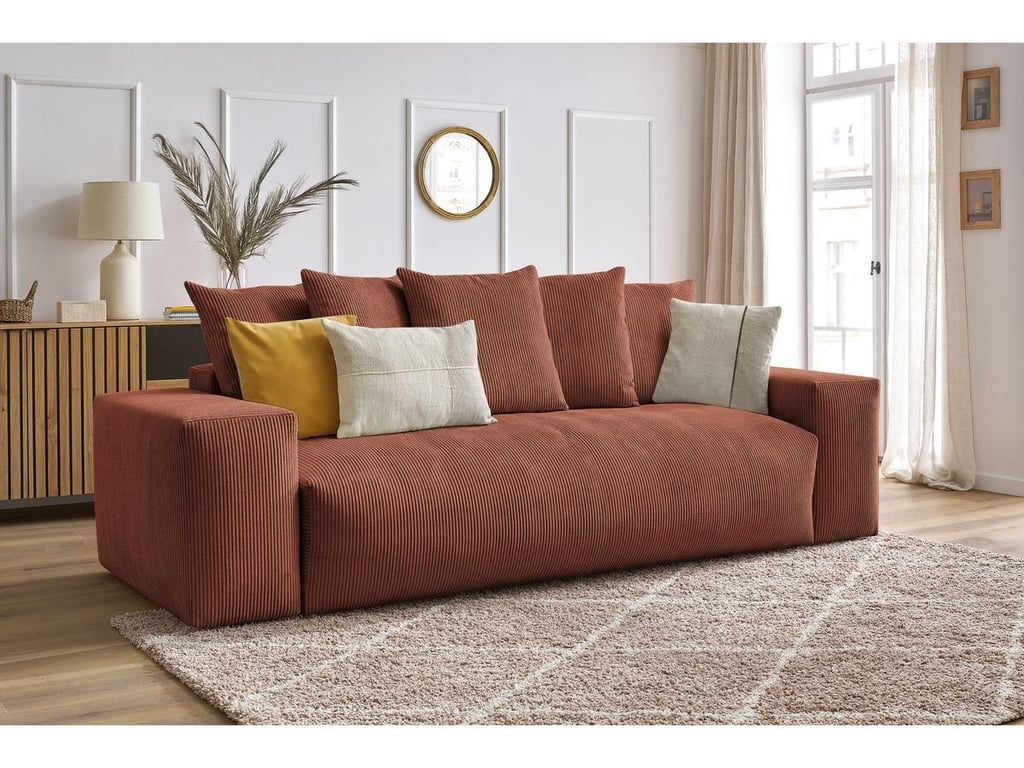 Produit similaire: Canapé droit convertible coffre VOLTAIRE orange BOBOCHIC 3 places