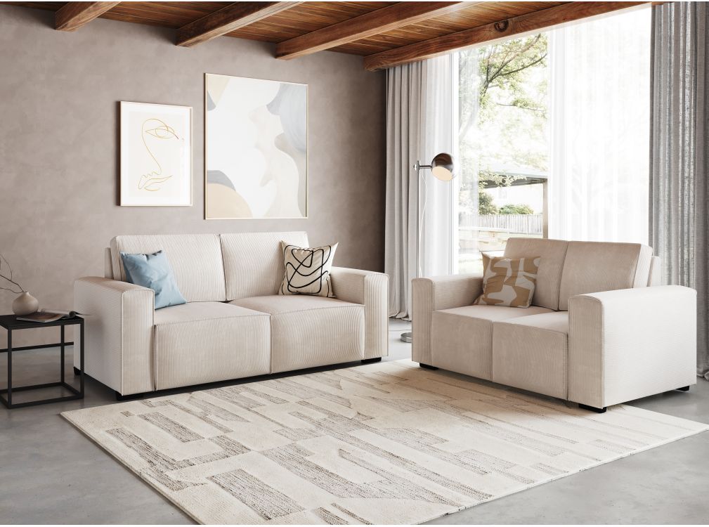 Produit similaire: Ensemble de canapés 2 et 3 places CHARLINE en velours côtelés